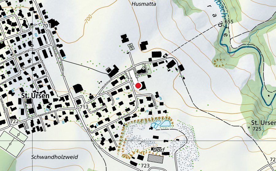 Carte indiquant l’emplacement de Spielgruppe (École enfantine)