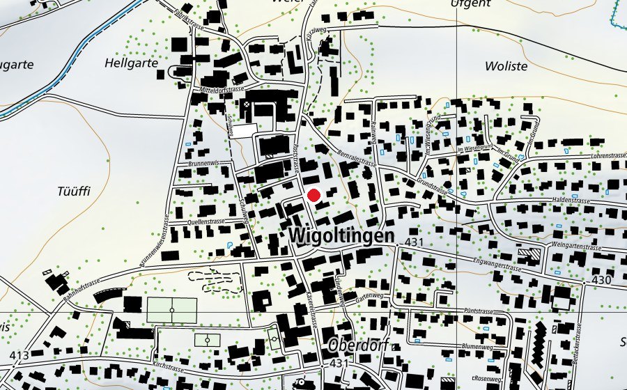 Karte mit dem Standort von Spielgruppe Wigoltingen (Kindergarten)