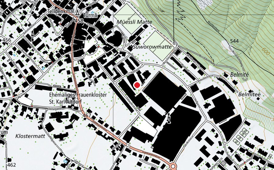 Map showing the location of Stärnähüsli (Kindergarten)