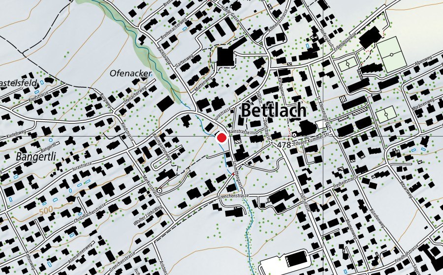 Carte indiquant l’emplacement de Stellihof (École enfantine)