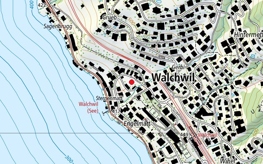 Map showing the location of Sternenmatt (Kindergarten)