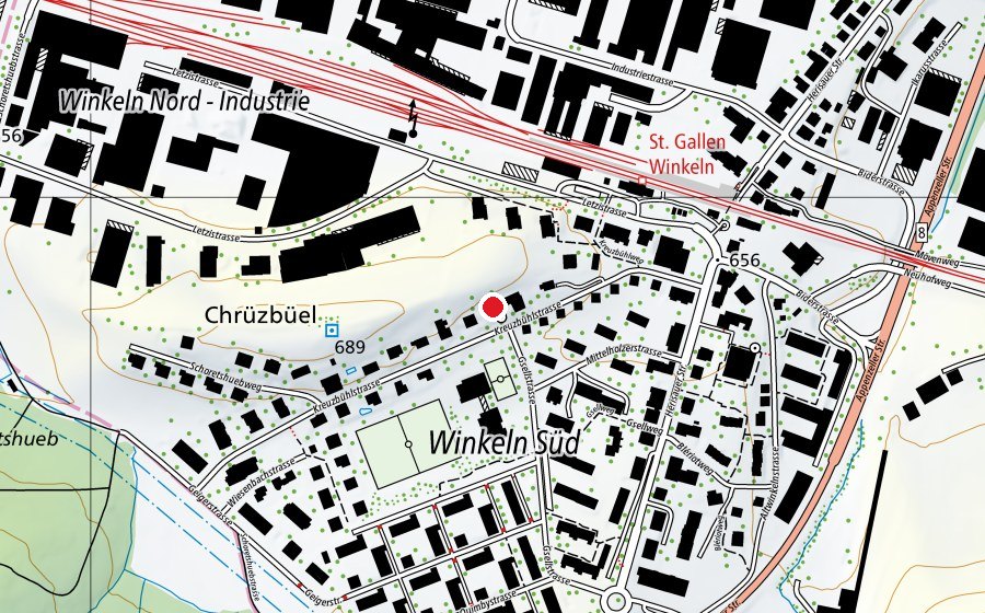 Mappa con la posizione di Tagesbetreuung Kreuzbühl (Scuola dell’infanzia)