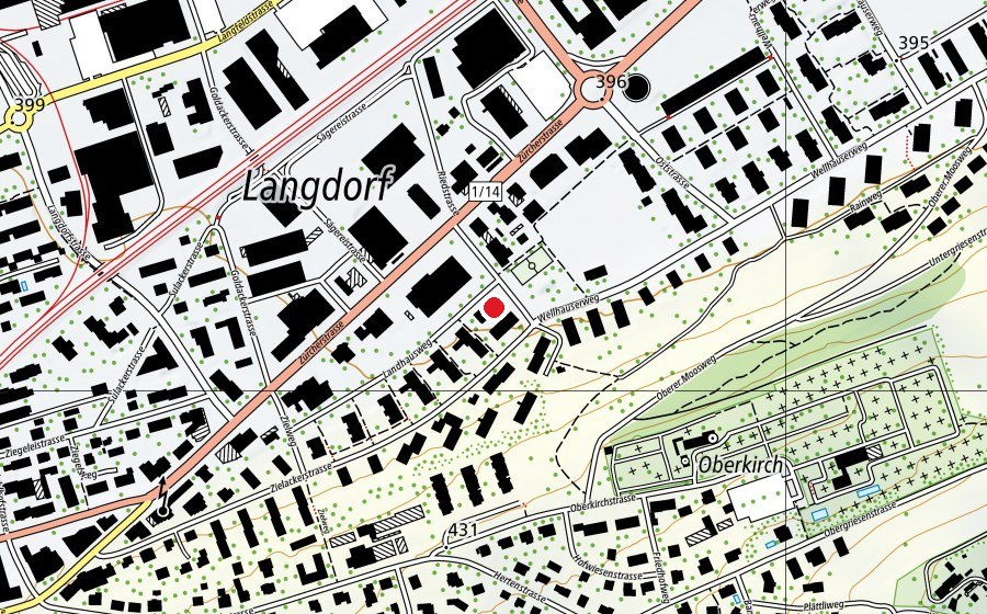 Map showing the location of Tageshort Zielacker (Kindergarten)