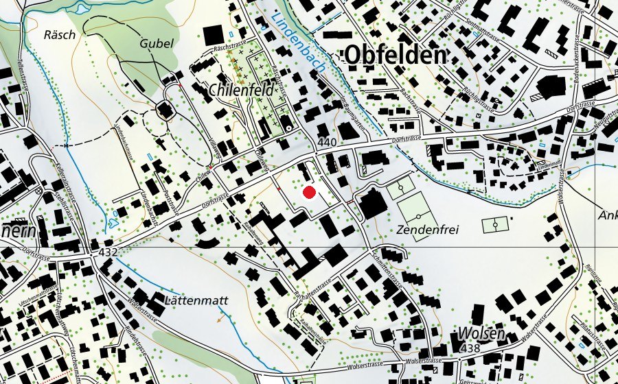 Karte mit dem Standort von Tagesstrukturen ZickZack (Kindergarten)