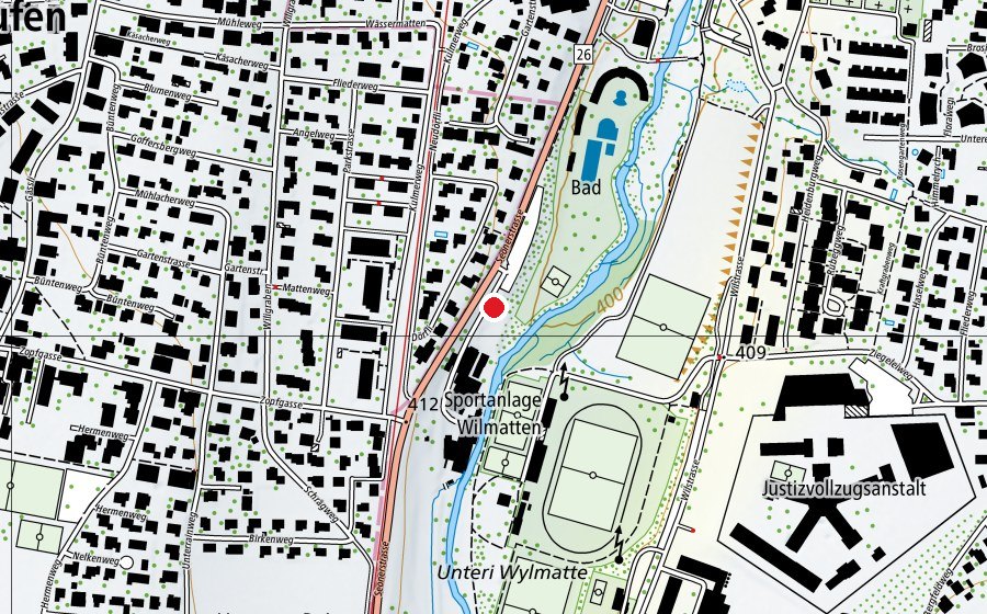 Map showing the location of Taubenschlag / Zauberland (Kindergarten)