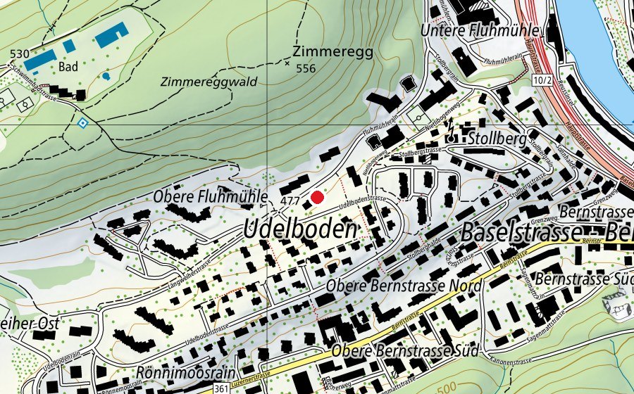 Mappa con la posizione di Udelboden (Scuola dell’infanzia)