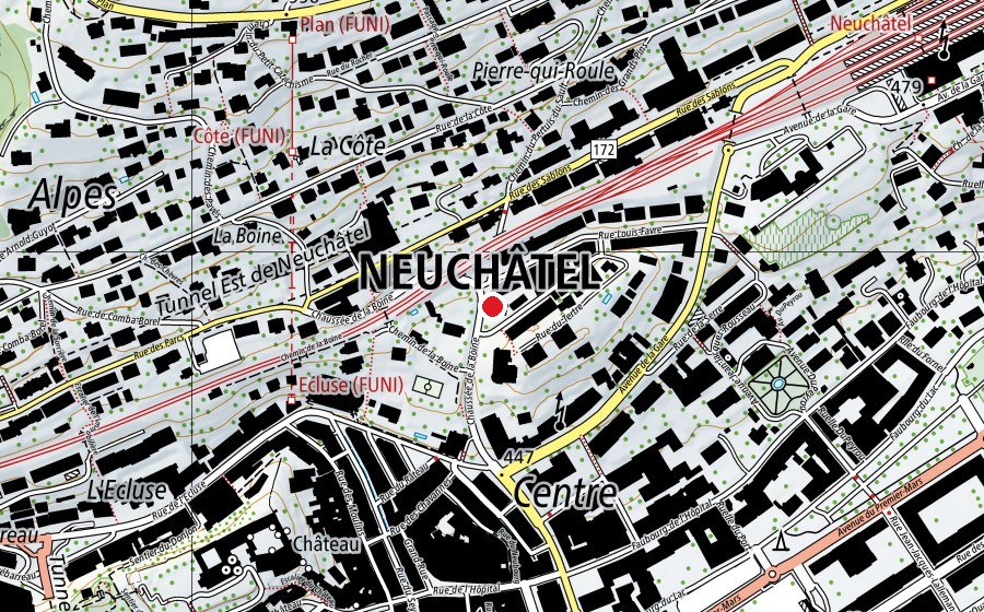 Map showing the location of Vanille-Fraise (Kindergarten)