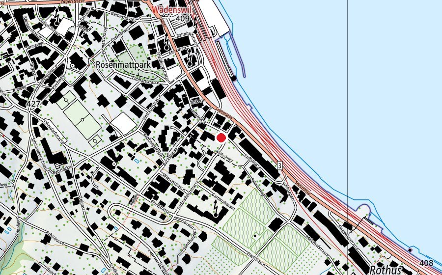 Map showing the location of Wald-KiTa UHU (Kindergarten)