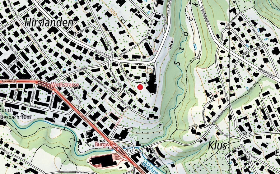 Map showing the location of Waldkindertagesbetreuung WaKiTa (Kindergarten)