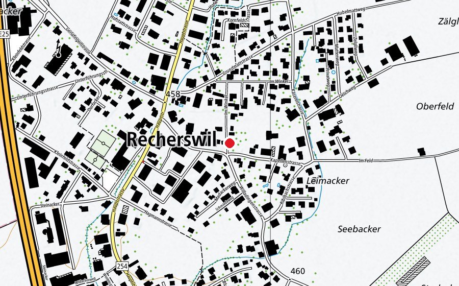 Carte indiquant l’emplacement de Winkel (École enfantine)