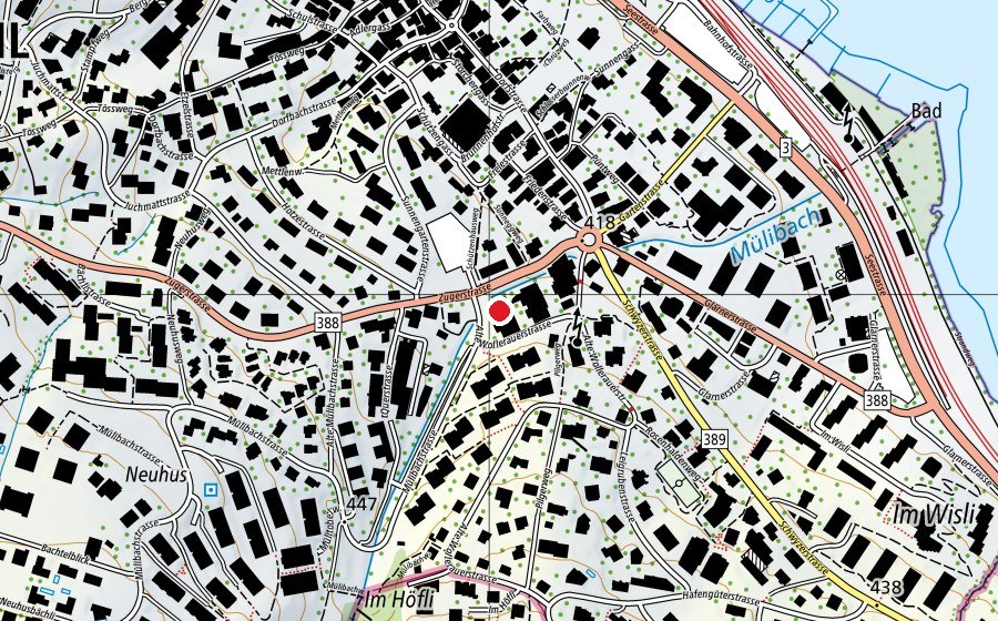 Map showing the location of Zauberflöte KiTa & KiGa (Kindergarten)