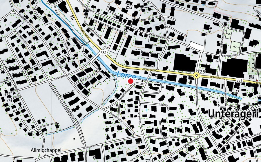 Map showing the location of Zimmel (Kindergarten)
