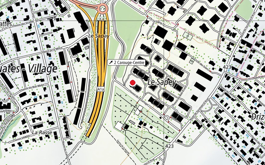 Karte mit dem Standort von Zinzolin (Kindergarten)