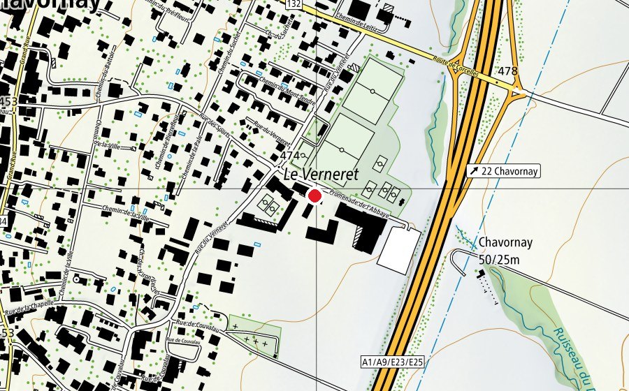 Map showing the location of accueil collectif parascolaire (Childcare)