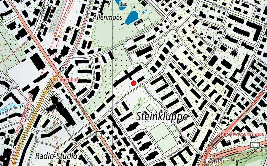 Mappa con la posizione di Allenmoos 3 Mittag und Abendhort (Asilo nido)