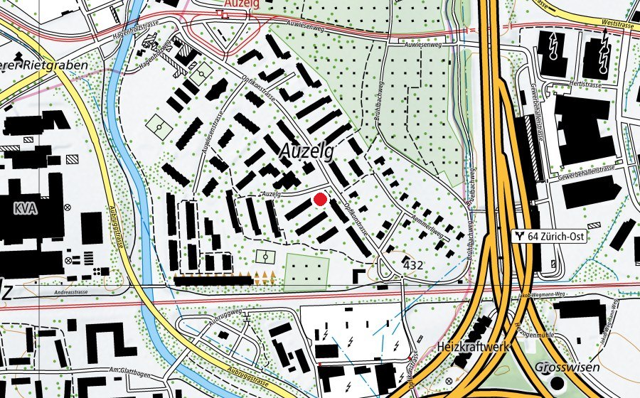 Map showing the location of Auzelg 1 Morgen-Mittag-Abendhort (Childcare)