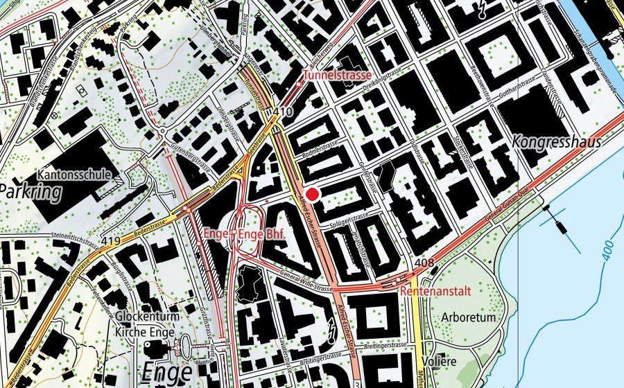 Map showing the location of Bambis Chinderland (Childcare)