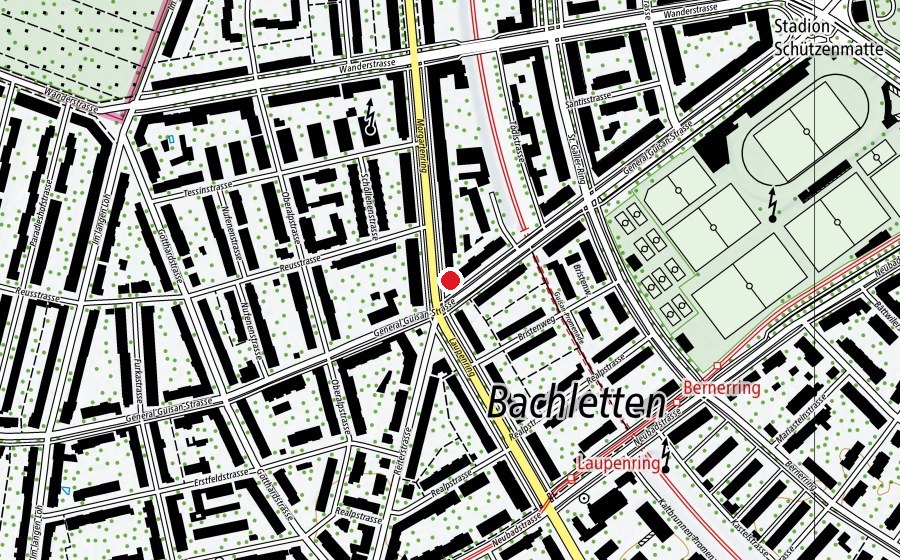 Mappa con la posizione di Baselini (Asilo nido)