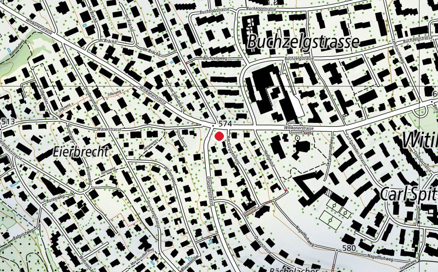 Map showing the location of Betreuung am Guggenberg (Childcare)