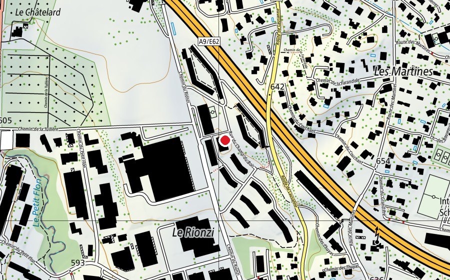 Carte indiquant l’emplacement de Cap Canaille (Crèche)