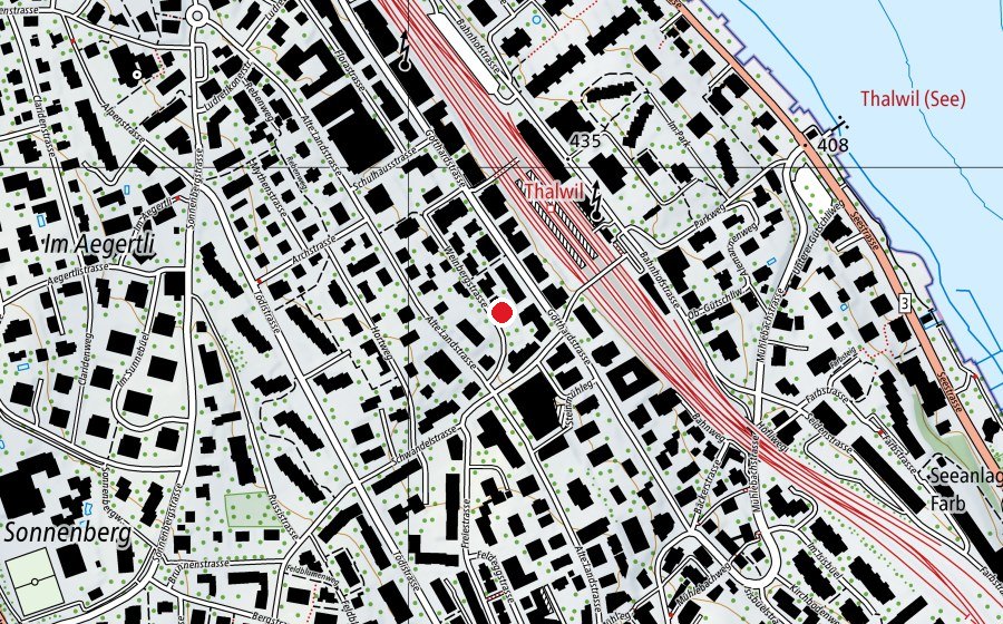 Carte indiquant l’emplacement de Chindeparadies (Crèche)