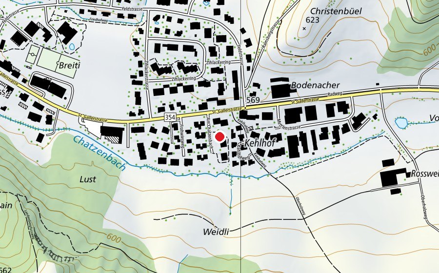 Carte indiquant l’emplacement de Chinderhüeti Sunnewirbel (Crèche)