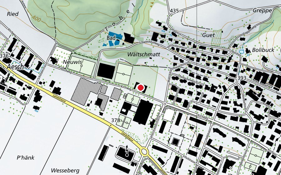 Map showing the location of Chinderhuus Goldiland (Childcare)