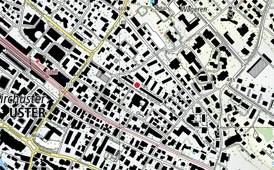 Mappa con la posizione di Chinderhuus im Werk (Asilo nido)