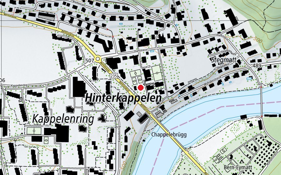 Karte mit dem Standort von Chinderhuus Wohlen (Kindertagesstätte)
