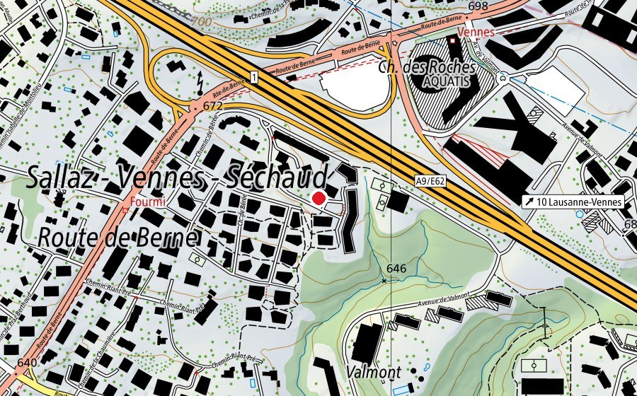Map showing the location of Crèche de Bérée (Childcare)