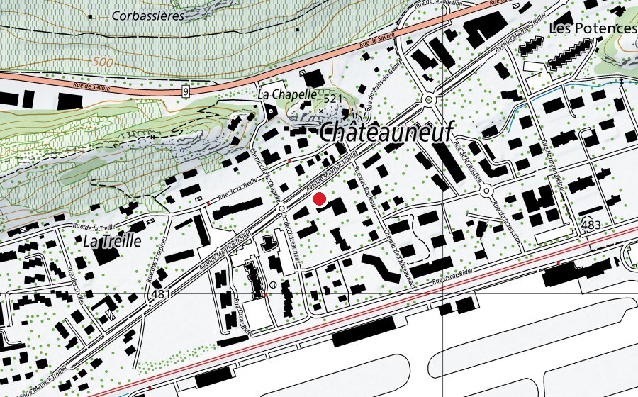 Carte indiquant l’emplacement de Crèche Les P'tits Furets (Crèche)