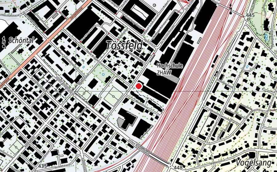 Map showing the location of Dä Hort (Childcare)