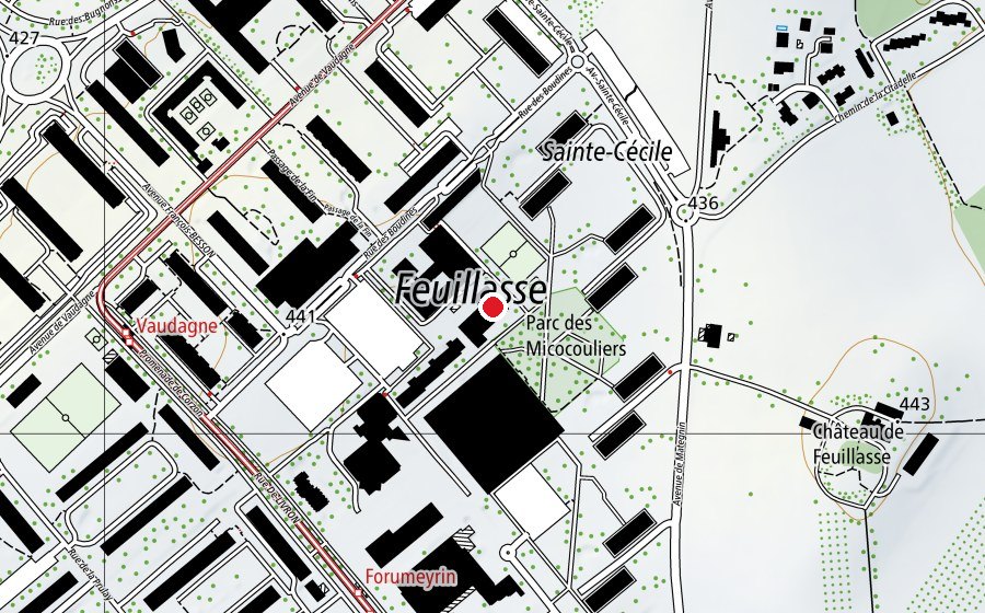 Map showing the location of EVE Parc (Childcare)