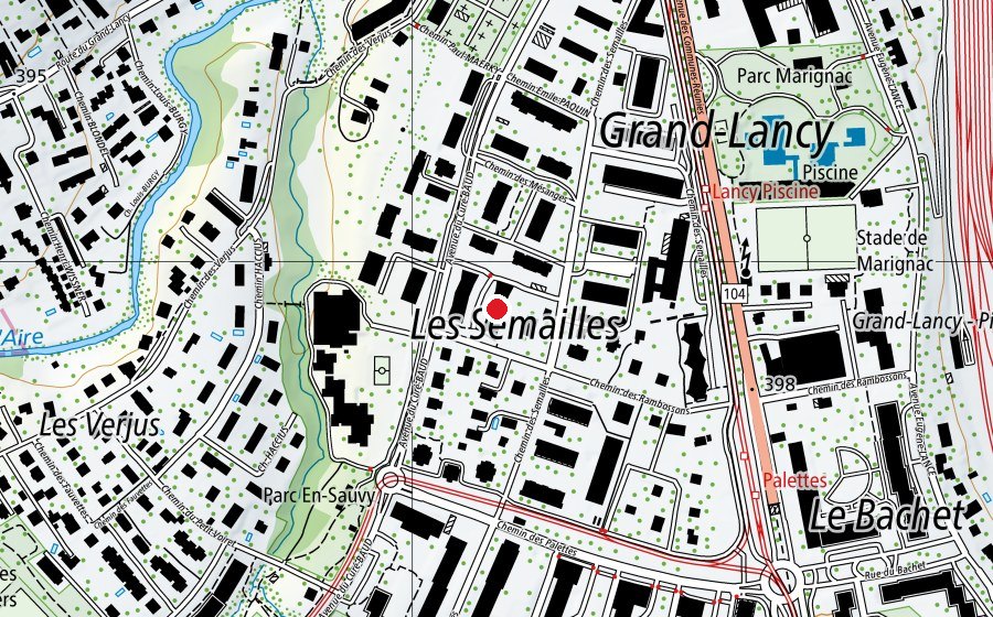 Map showing the location of EVEP Rambossons (Childcare)