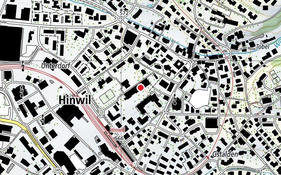 Carte indiquant l’emplacement de Familienforum Hinwil, Chinderhüeti (Crèche)