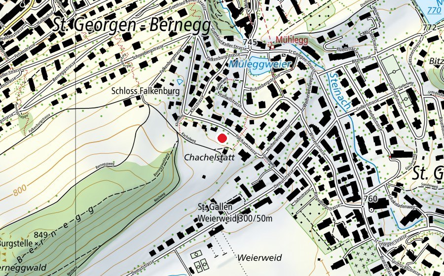 Karte mit dem Standort von Fiorina St.Georgen (Kindertagesstätte)