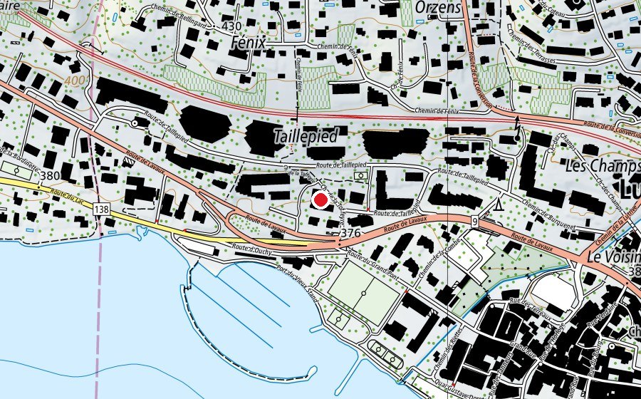 Carte indiquant l’emplacement de Garderie et UAPE de la Toffeyre (Crèche)