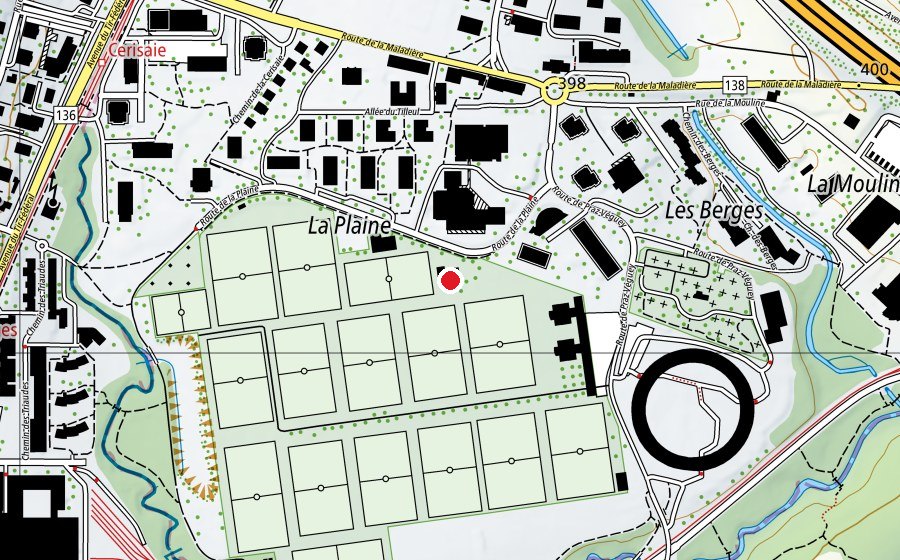 Map showing the location of Garderie Les Croc'cerises (Childcare)