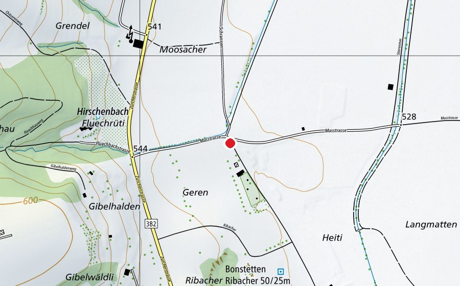 Map showing the location of Gartenspielgruppe Paradiesli (Childcare)