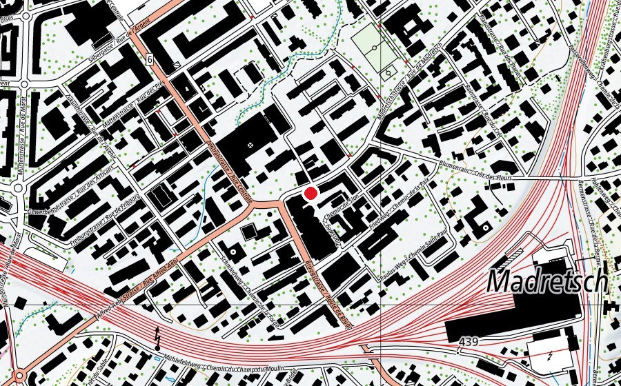 Map showing the location of Groupe de jeux La Coccinelle (Childcare)