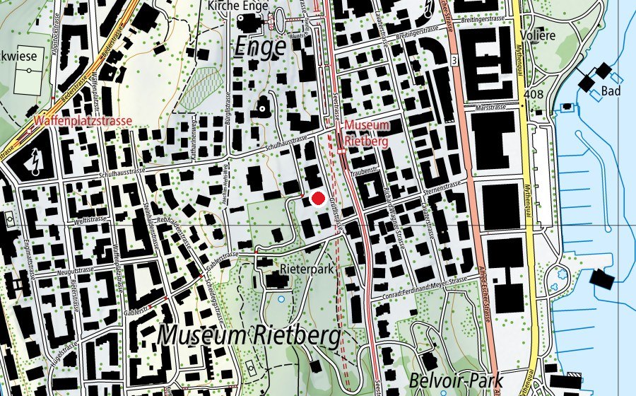 Mappa con la posizione di Grütli 1-2-3 Morgen-/Mittag-/Abendbetreuung (Asilo nido)