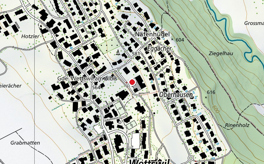 Carte indiquant l’emplacement de Hort Ägerten (Crèche)