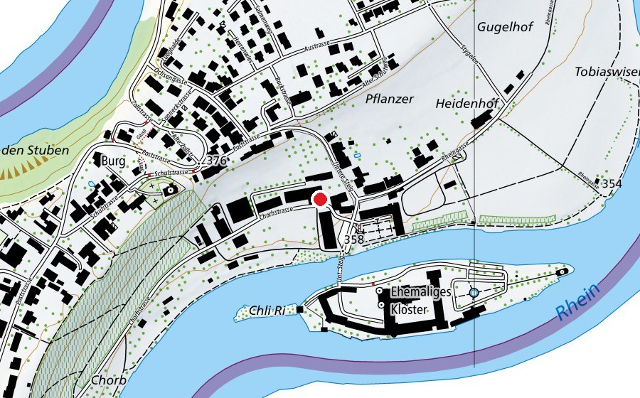 Carte indiquant l’emplacement de Im Chorb (Crèche)