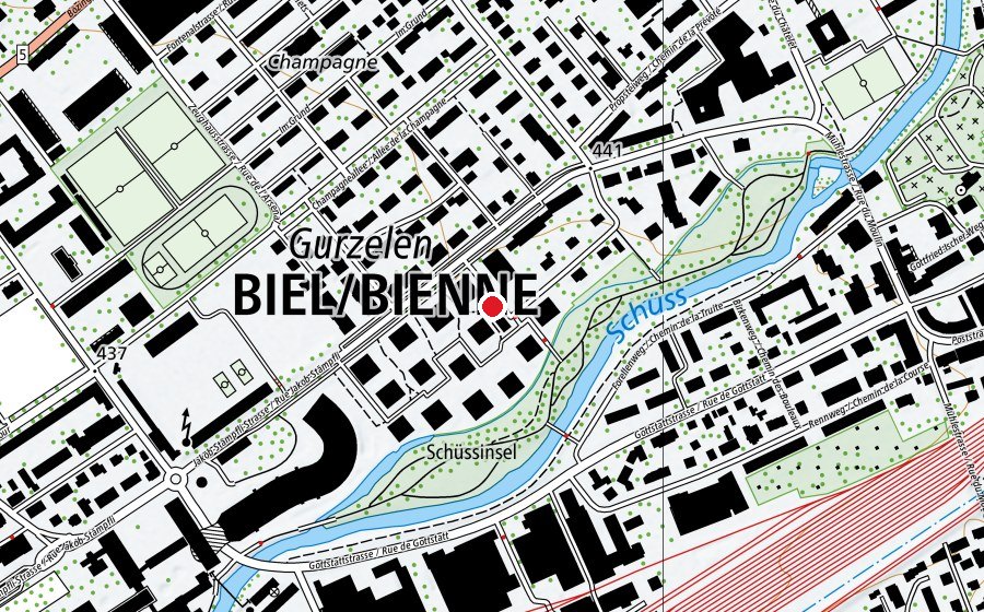 Map showing the location of Jardin du paradis (Childcare)