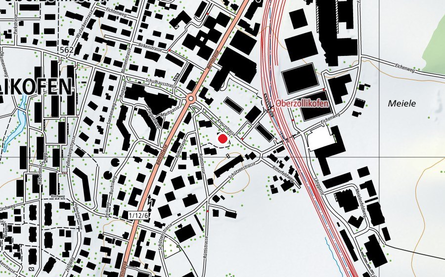 Map showing the location of KIBEZ Kinderbetreuung Zollikofen (Childcare)