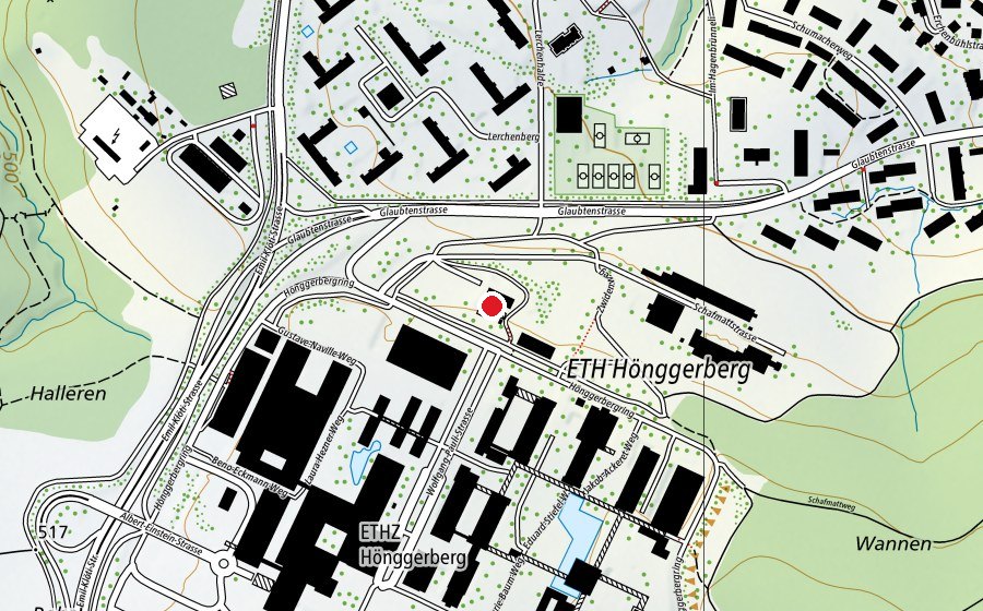 Mappa con la posizione di kihz Hönggerberg (Asilo nido)