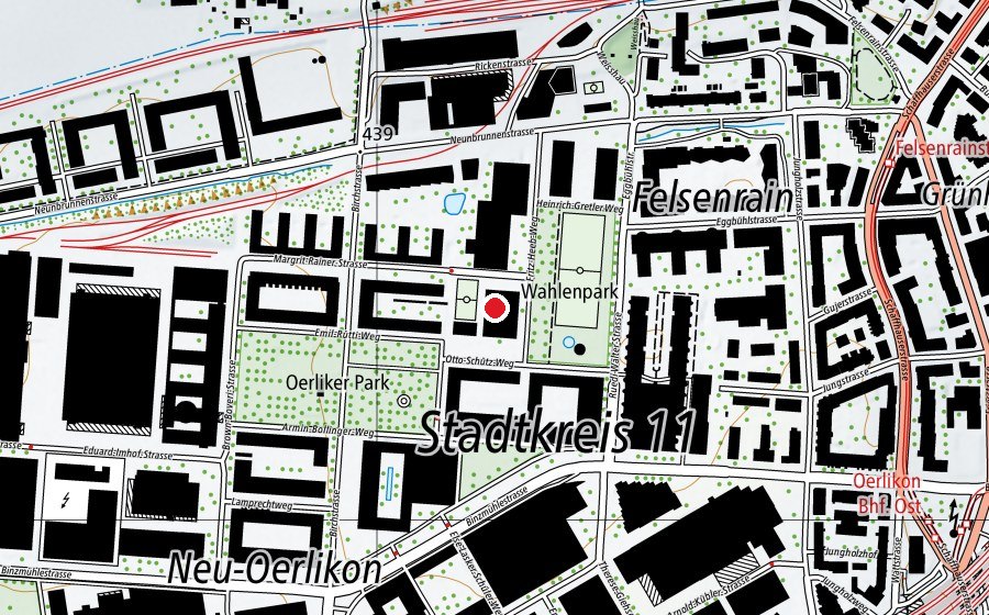 Carte indiquant l’emplacement de Kinderhor im Birch 1-8 (Crèche)
