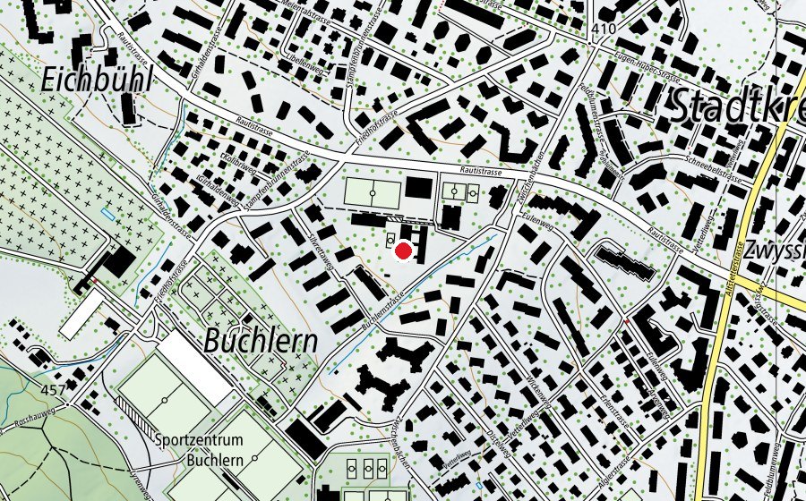 Map showing the location of Kinderhort Buchlern 2 (Childcare)