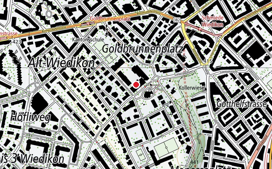 Mappa con la posizione di Kinderhort Bühl 1, 2, 3, 4 Morgen/Mittag/Abend (Asilo nido)