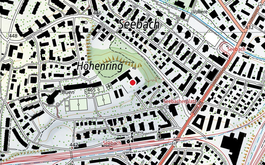 Map showing the location of Kinderhort Buhn 1-3 (Childcare)